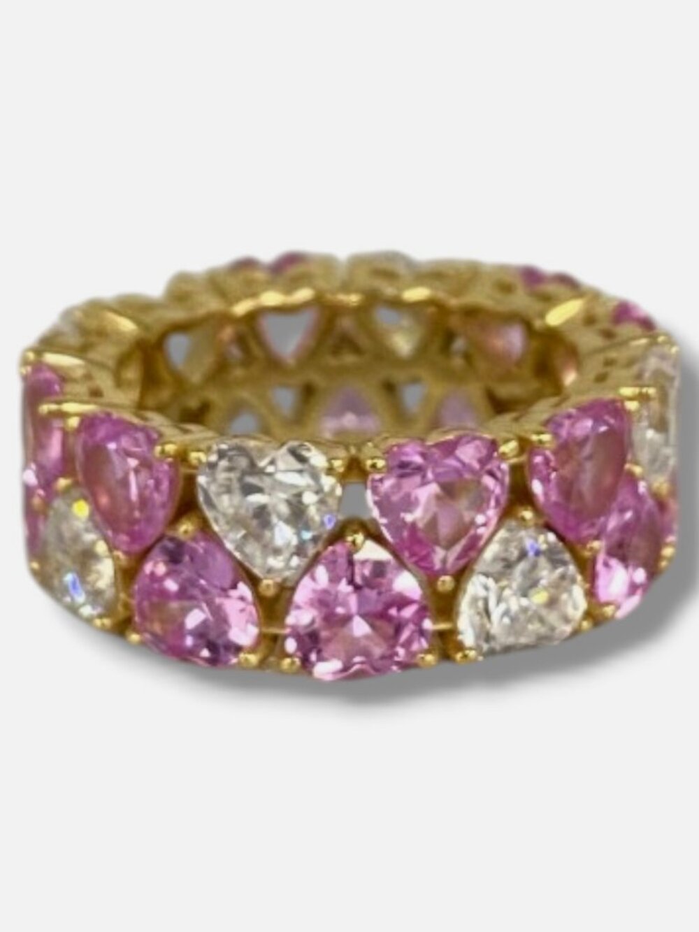 Adriana Orsini Women's 18K-Gold-Plated Real Love Cubic Zirconia Heart Ring 7